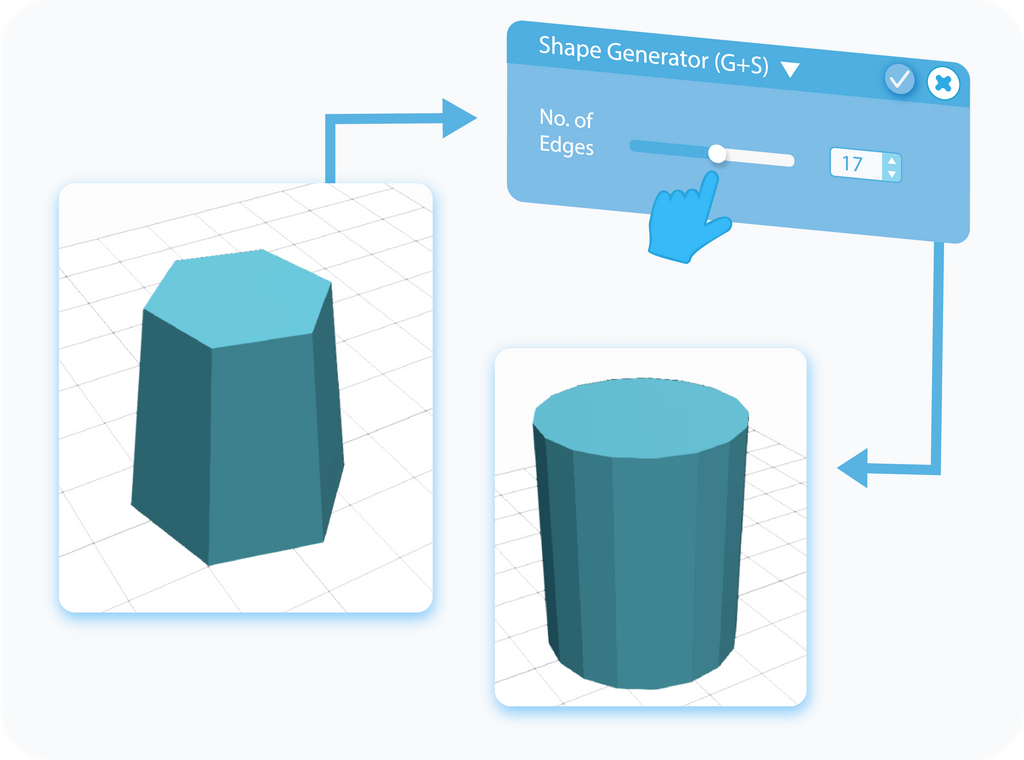 Customizing the Number of Edges feature for Shape Generator with slider or text-box